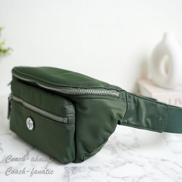 Tory Burch Nylon Belt Bag Fanny Pack 170436 in Basil Lightweight NWT - Picture 4 of 8